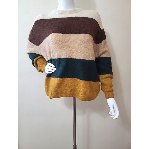 H&M Sweaters - H&M Womens Striped Pullover Sweater Size Small Multicolor Mohair Wool Blend